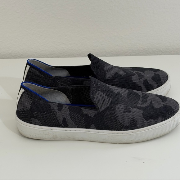 Rothy's The Original Slip On Sneaker Women's 8.5 Gray Black Camo Casual Shoes - Picture 3 of 8